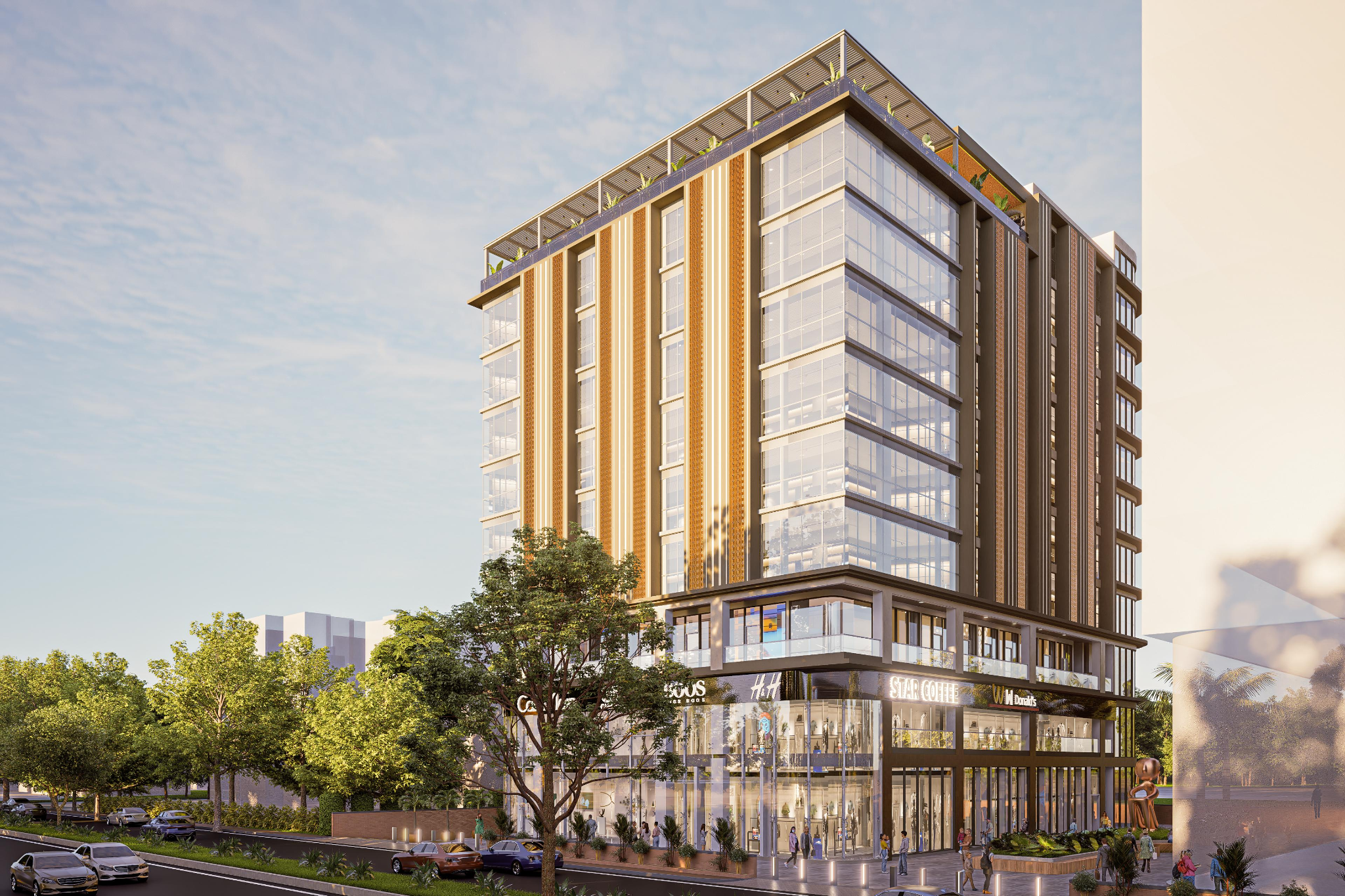 Modern commercial property architecture