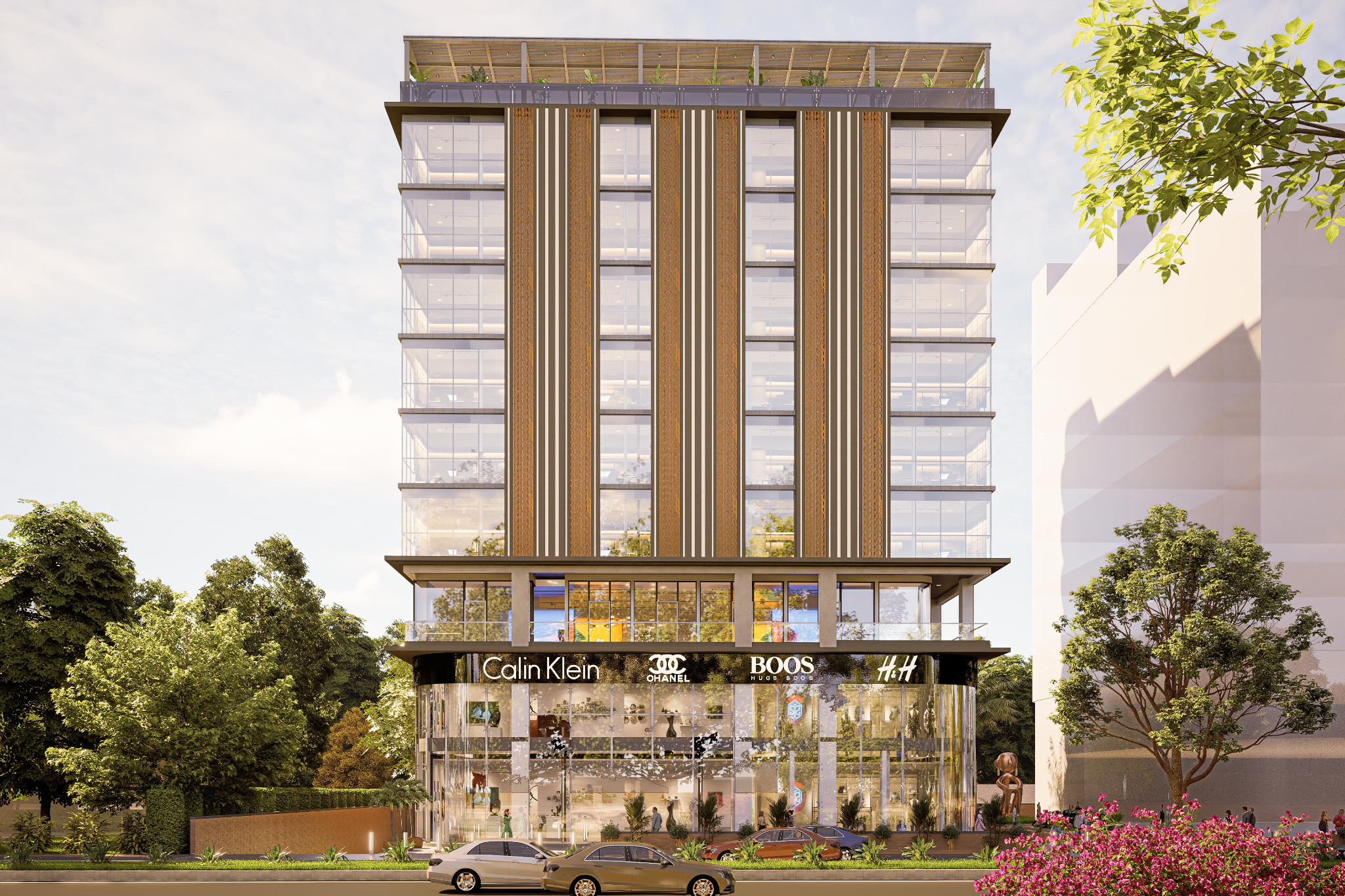 Modern property building exterior